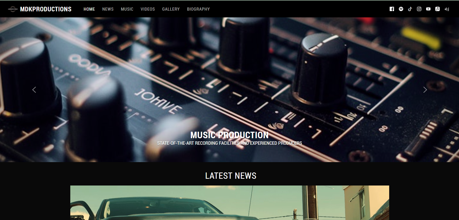 MDK Productions Website